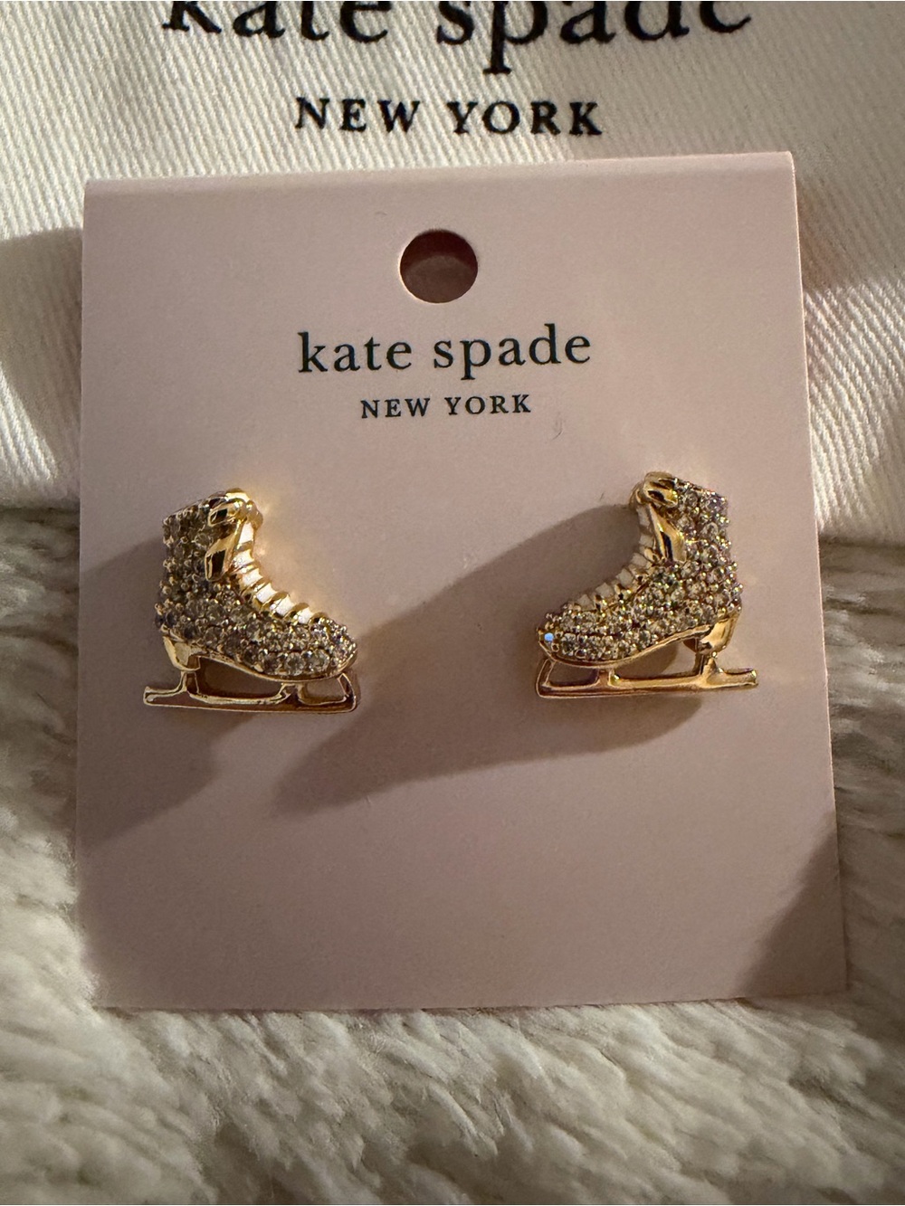 Kate Spade Ice Skate earrings - Picture 3 of 4